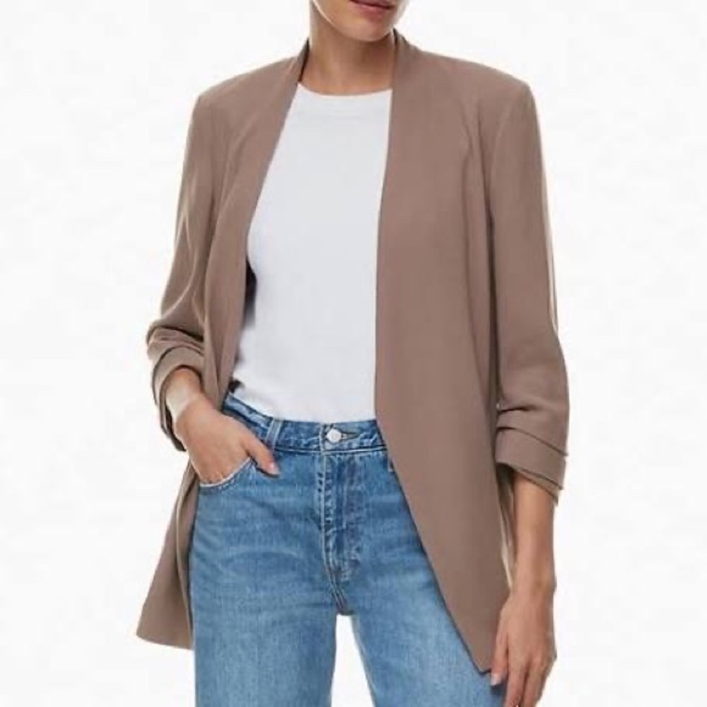 Aritzia Babaton Power Blazer in Taupe/Khaki